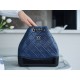 Chanel Gabrielle Backpack Blue/Black Calfskin  