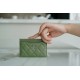 Classic Flap Card Holder Matcha Green Lambskin  