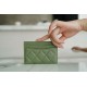 Classic Flap Card Holder Matcha Green Lambskin  