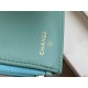 CHANEL 19 Short Wallet Tiffany Blue Goat Leather  