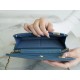 Chanel Wallet (Magnetic Closure) Mist Blue Caviar Leather  