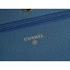 Chanel Wallet (Magnetic Closure) Mist Blue Caviar Leather  