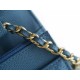 Chanel Wallet (Magnetic Closure) Mist Blue Caviar Leather  