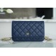 Chanel Wallet (Magnetic Closure) Deep Blue Caviar Leather  