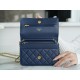 Chanel Wallet (Magnetic Closure) Deep Blue Caviar Leather  