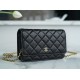 CHANEL Entry-Level Classic WOC (Magnetic Closure) Black Gold Lambskin  