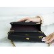 CHANEL Entry-Level Classic WOC (Magnetic Closure) Black Gold Lambskin  