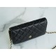 CHANEL Entry-Level Classic WOC (Magnetic Closure) Black Gold Lambskin  