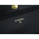 CHANEL Entry-Level Classic WOC (Magnetic Closure) Black Gold Lambskin  