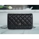 CHANEL Entry-Level Classic WOC (Magnetic Closure) Black Silver Lambskin  