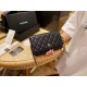 2020 Spring/Summer New WOC Wallet Black Gold Caviar Leather  