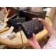 2020 Spring/Summer New WOC Wallet Black Gold Caviar Leather  