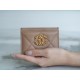 19 Series Zipper Coin Card Holder Milk Coffee Apricot Lambskin  