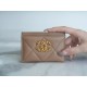 19 Series Zipper Coin Card Holder Milk Coffee Apricot Lambskin  