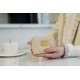 19 Series Zipper Coin Card Holder Milk Tea Apricot Goat Leather  