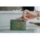 19 Series Card Holder Matcha Green 19 Series Classic Diamond Design Lambskin  