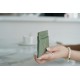 19 Series Card Holder Matcha Green 19 Series Classic Diamond Design Lambskin  