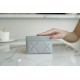 19 Series Card Holder Smoke Gray 19 Series Classic Diamond Design Lambskin  