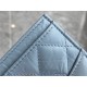 Gabrielle Wander Series Classic Card Holder Sky Blue Calfskin  