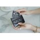 Gabrielle Wander Series Classic Card Holder Black Calfskin  