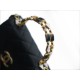 CHANEL 22B Enamel Handle Chain Bag Small Black  