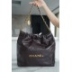 CHANEL 22P Handbag Chocolate Small  