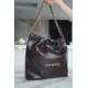 CHANEL 22P Handbag Chocolate Small  