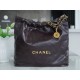 CHANEL 22P Handbag Chocolate Medium  