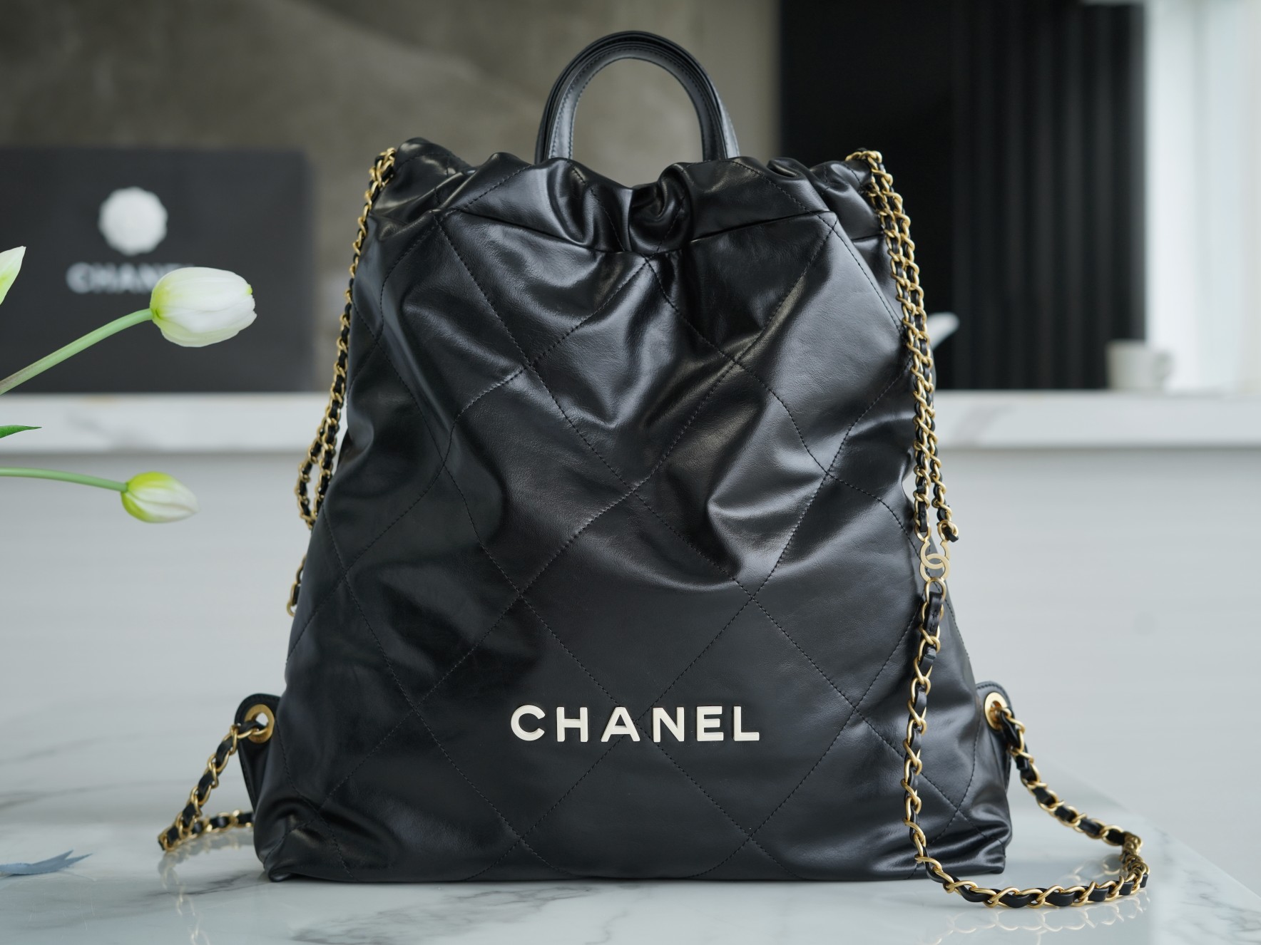 CHANEL 22P Spring/Summer New 22P Backpack Level 1 Calfskin  