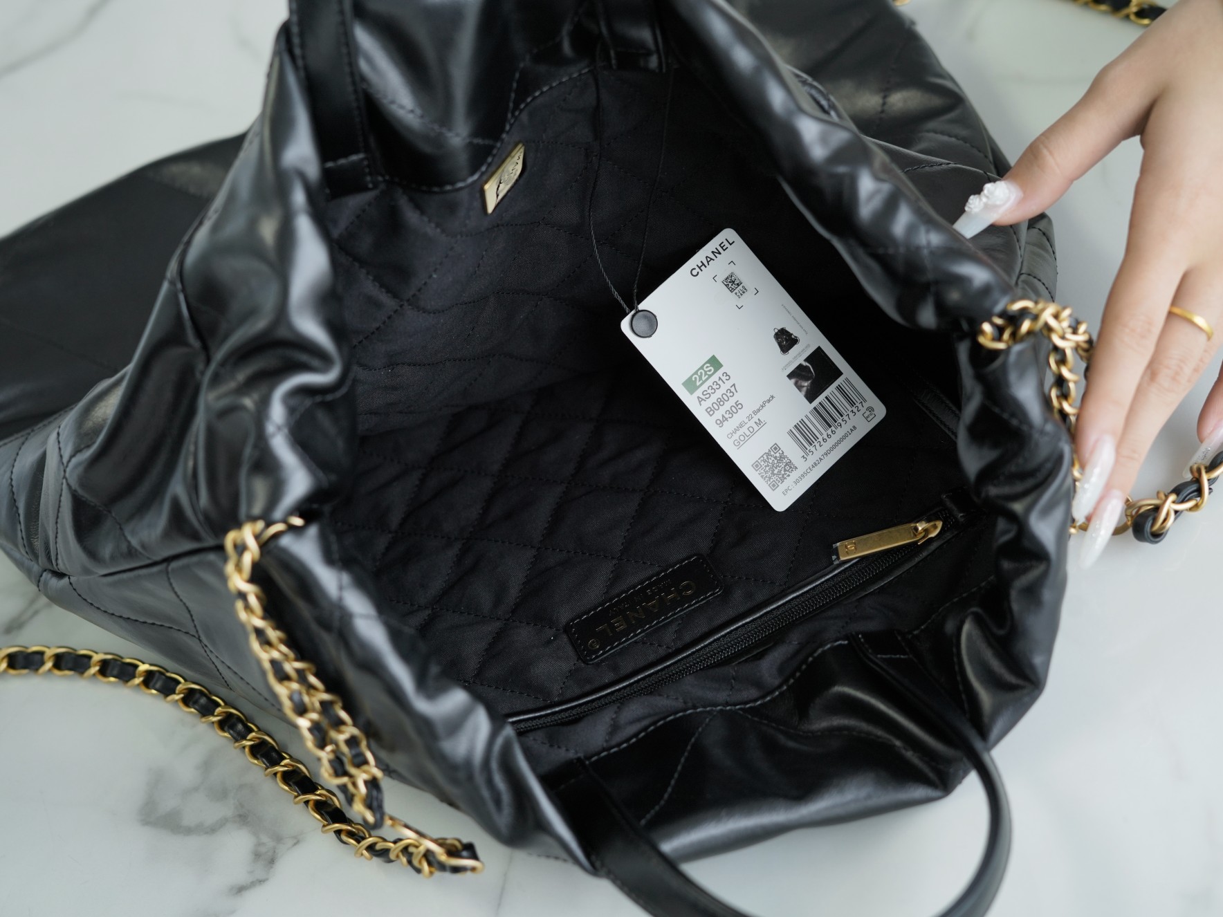 CHANEL 22P Spring/Summer New 22P Backpack Level 1 Calfskin  