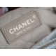 CHANEL 22P Handbag Small White with Black Hardware  