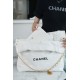 CHANEL 22P Handbag Medium White with Black Hardware Calfskin  