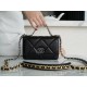 CHANEL 19 WOC 22C Black Silver Hardware  