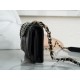 CHANEL 19 WOC 22C Black Silver Hardware  