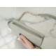 CHANEL 19 WOC 22C Light Gray Silver Hardware  