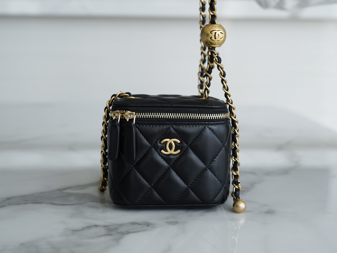 Chanel Metal Ball Series Mini Box Bag Black