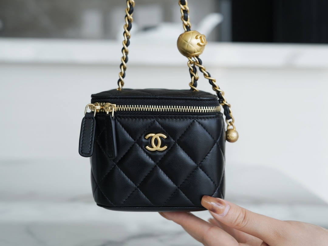 Chanel Metal Ball Series Mini Box Bag Black