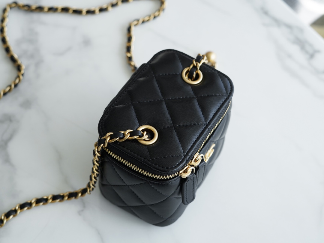 Chanel Metal Ball Series Mini Box Bag Black