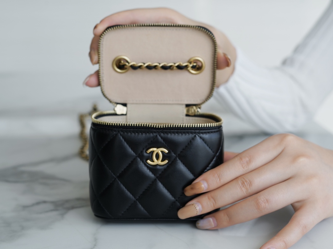 Chanel Metal Ball Series Mini Box Bag Black