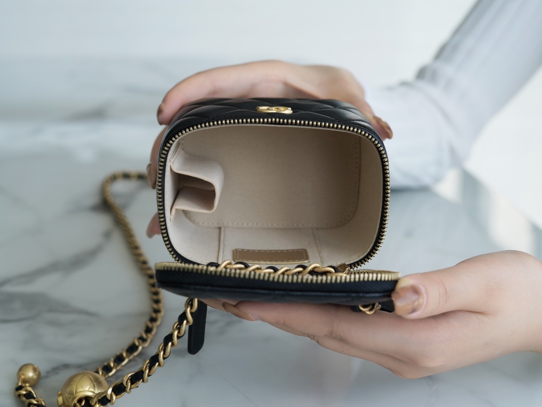 Chanel Metal Ball Series Mini Box Bag Black