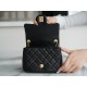 Chanel CF Metal Ball Square Fatty Black  