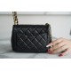 Chanel CF Metal Ball Square Fatty Black  