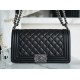 Chanel Leboy Black & Silver Medium Lambskin  