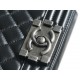 Chanel Leboy Black & Silver Medium Lambskin  