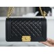 Chanel Leboy Black & Gold Medium Lambskin  