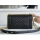 Chanel Leboy Black & Gold Medium Lambskin  