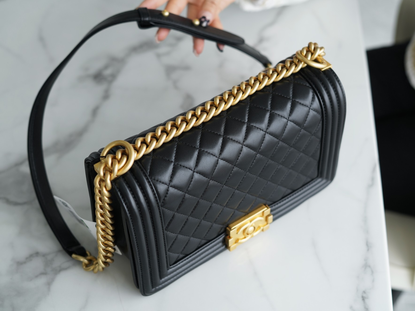 Chanel Leboy Black & Gold Medium Lambskin  