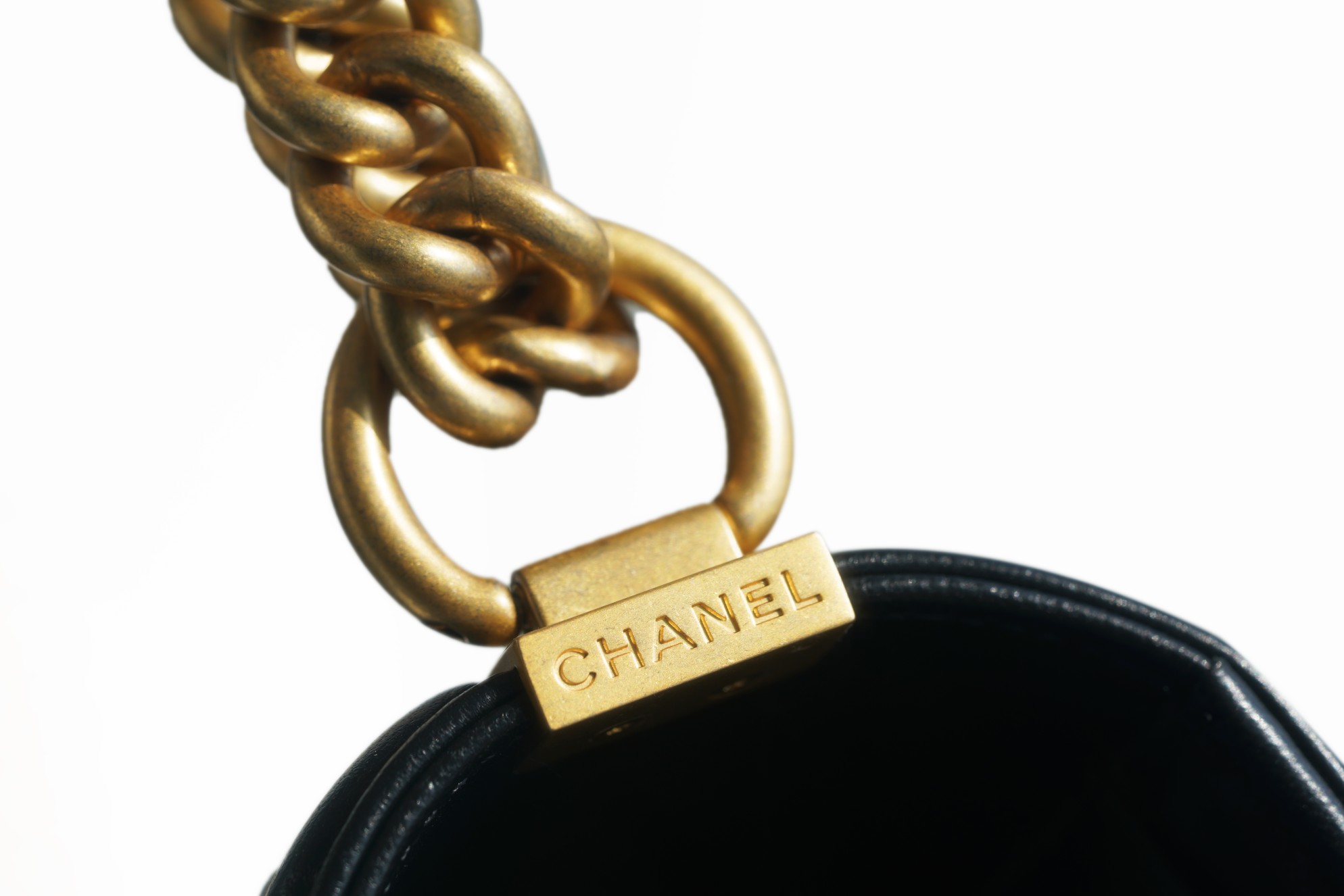 Chanel Leboy Black & Gold Medium Lambskin  