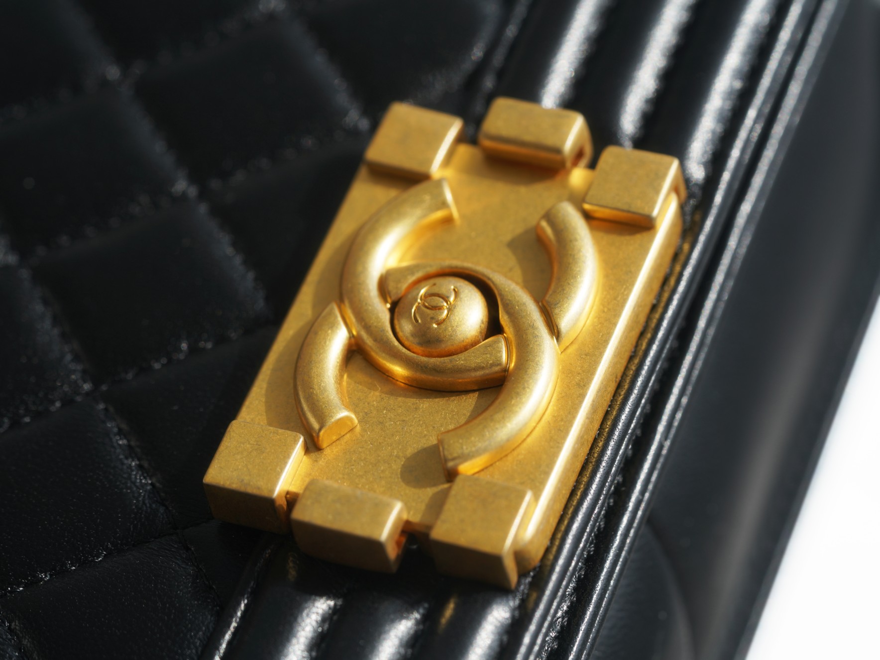 Chanel Leboy Black & Gold Medium Lambskin  