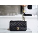 Chanel Mini Metal Ball Square Fatty Black Lambskin  